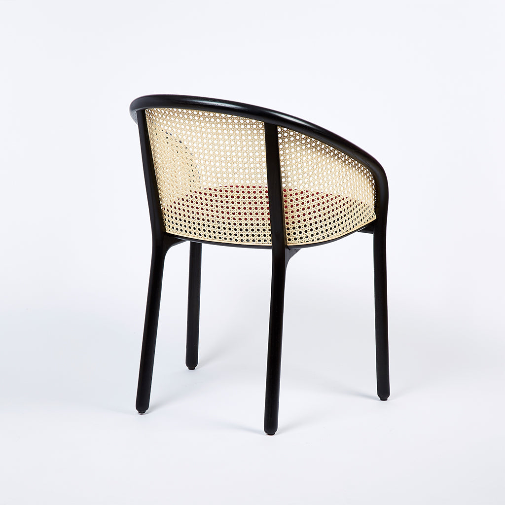 2 x LATIS Black stain with padded seat